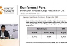 LPS naikkan tingkat bunga penjaminan simpanan rupiah jadi 3,75 persen